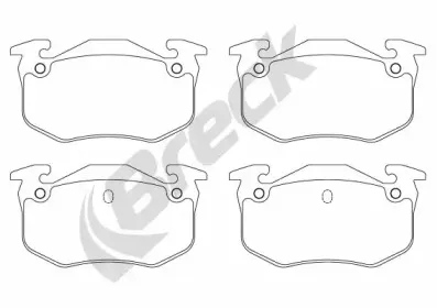 20973 00 704 00 BRECK Комплект тормозных колодок, дисковый тормоз